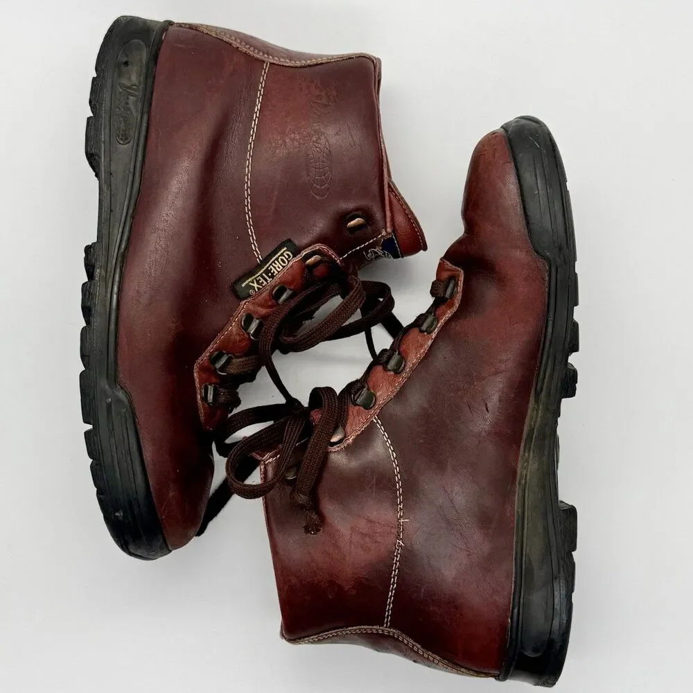 VASQUE Gore-Tex Hiking Boots 8.5M Sundowner Skywalk 7535 Leather Italy Vintage